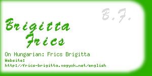 brigitta frics business card